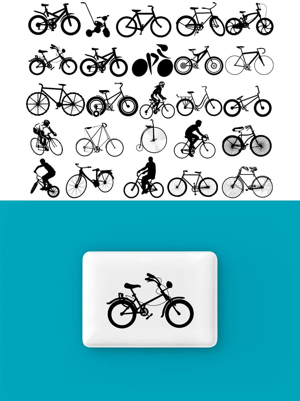 Bike silhouette, picture for pinterest.