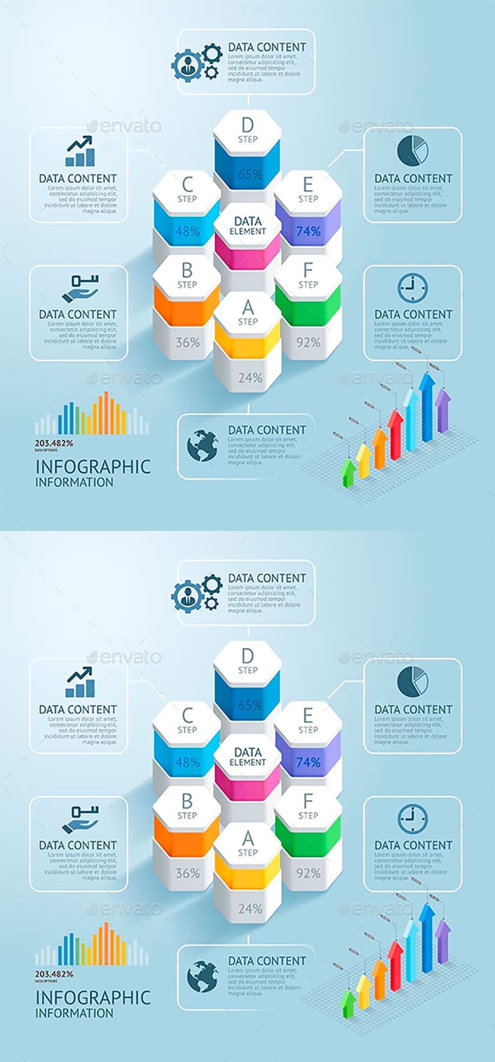 Business infographics template, picture for pinterest.