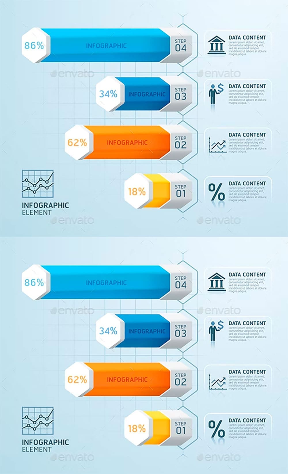 Business infographics template, picture for pinterest.