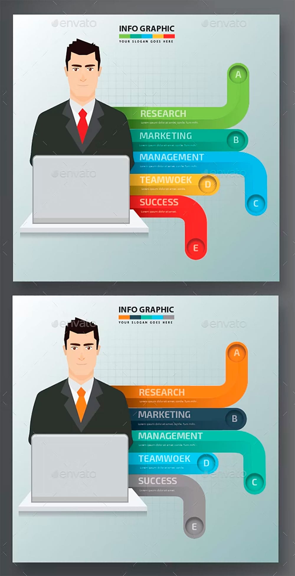 Businessman infographics design, picture for pinterest.