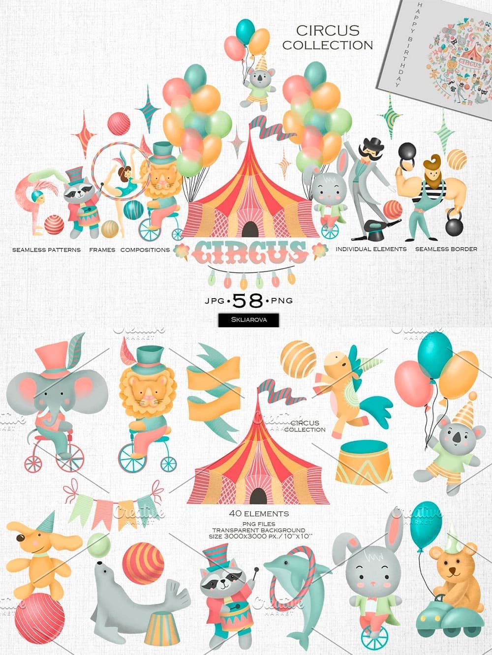 Circus collection, picture for pinterest.