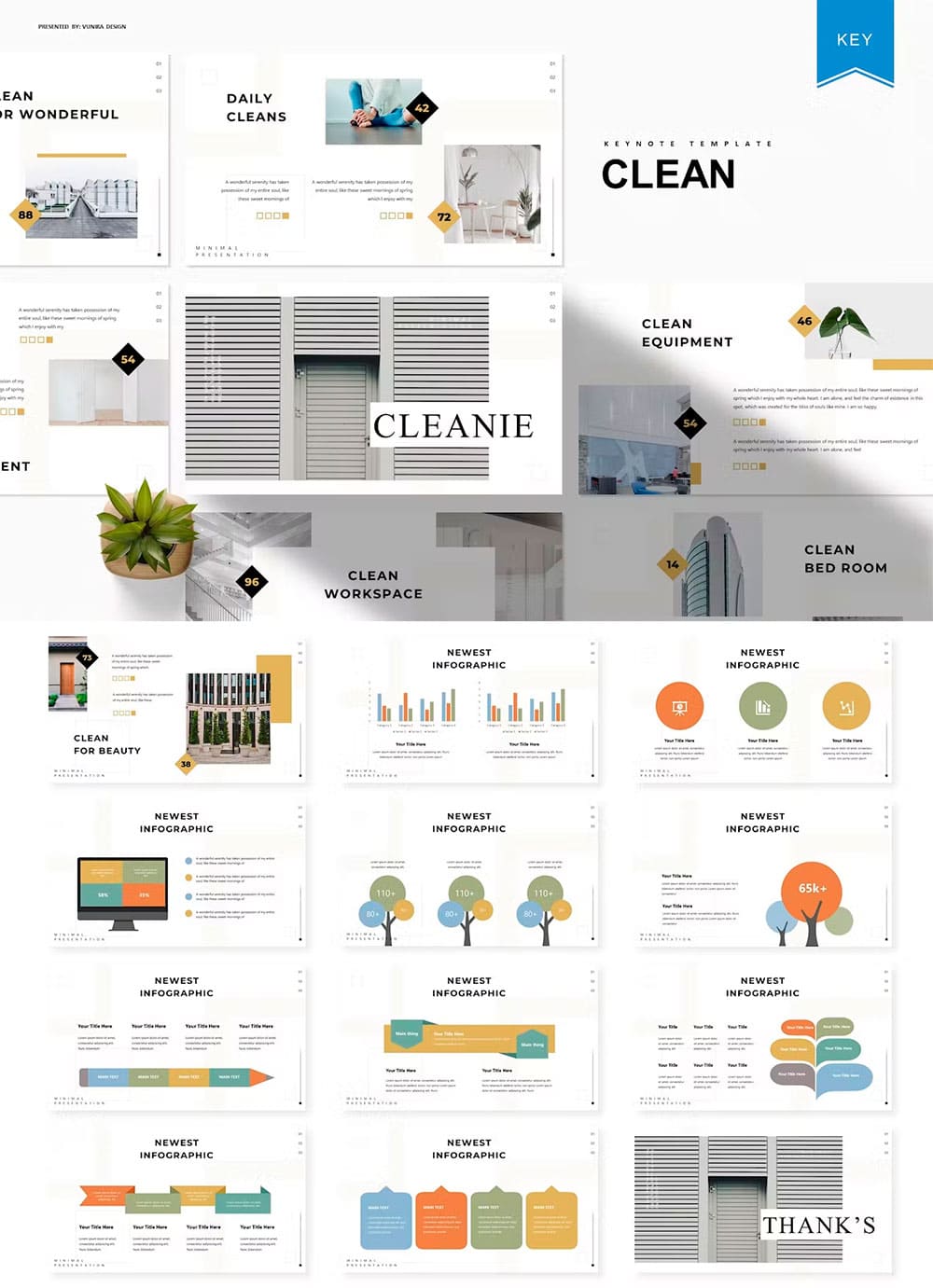 Clean keynote template, picture for pinterest.