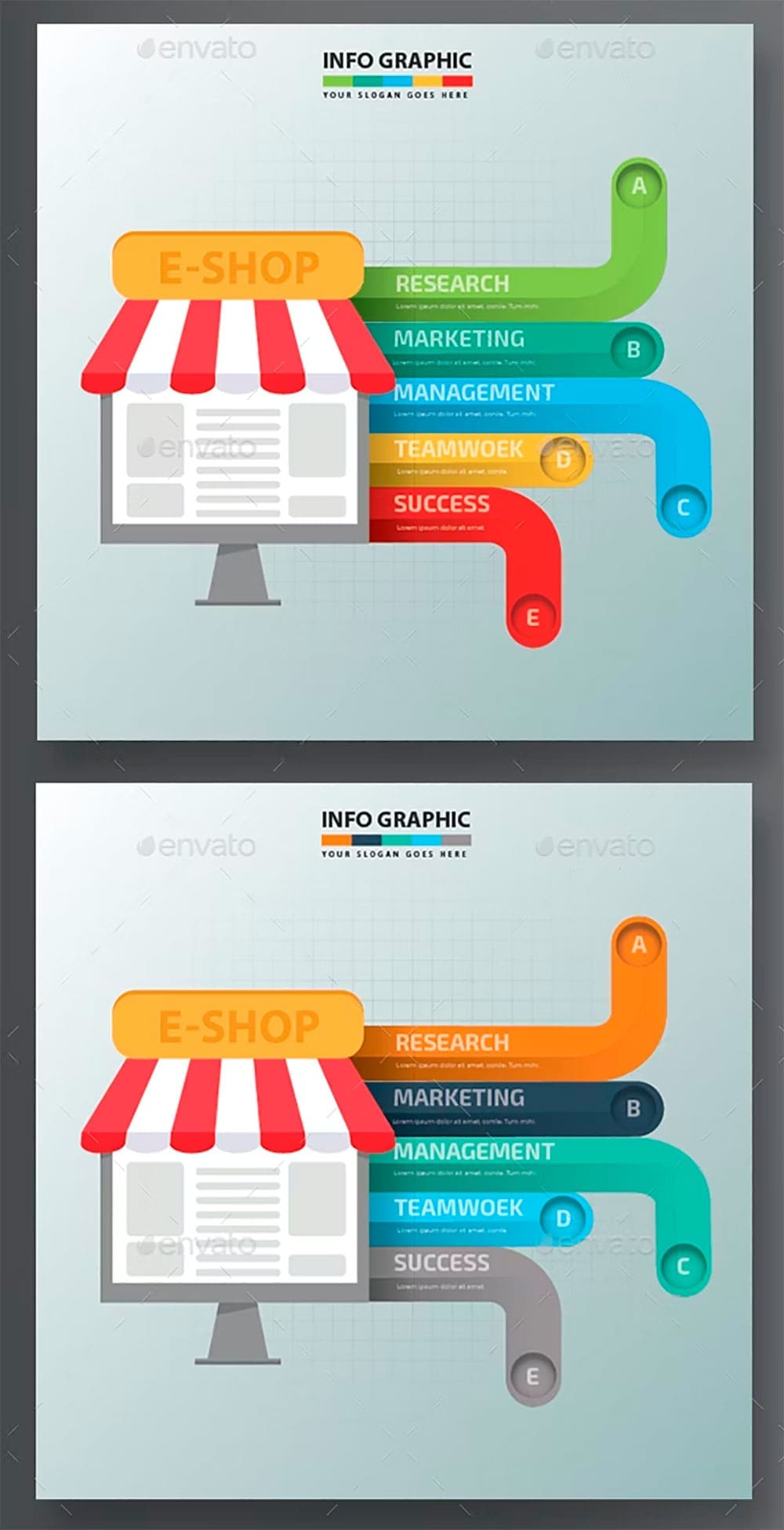 E-commerce infographics design, main picture.