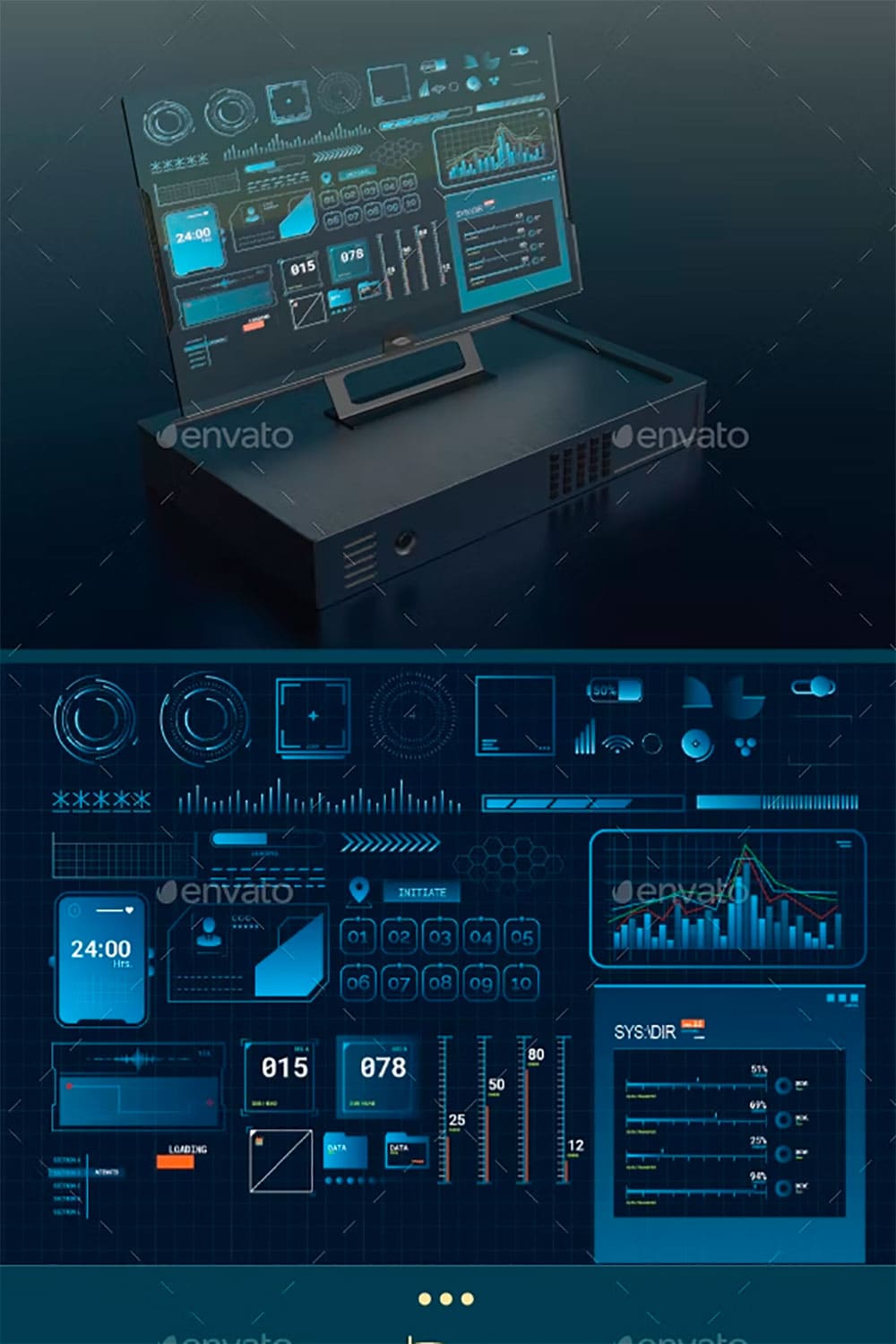 Futuristic hud background infographic technology interface, picture for pinterest.