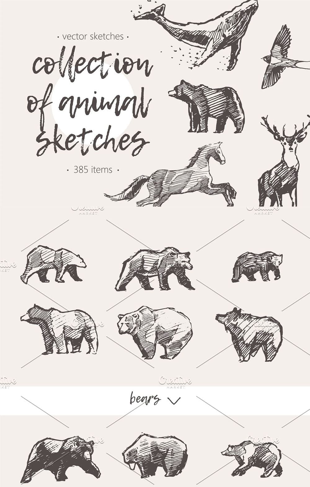 Huge collection of animals drawings, picture for pinterest.