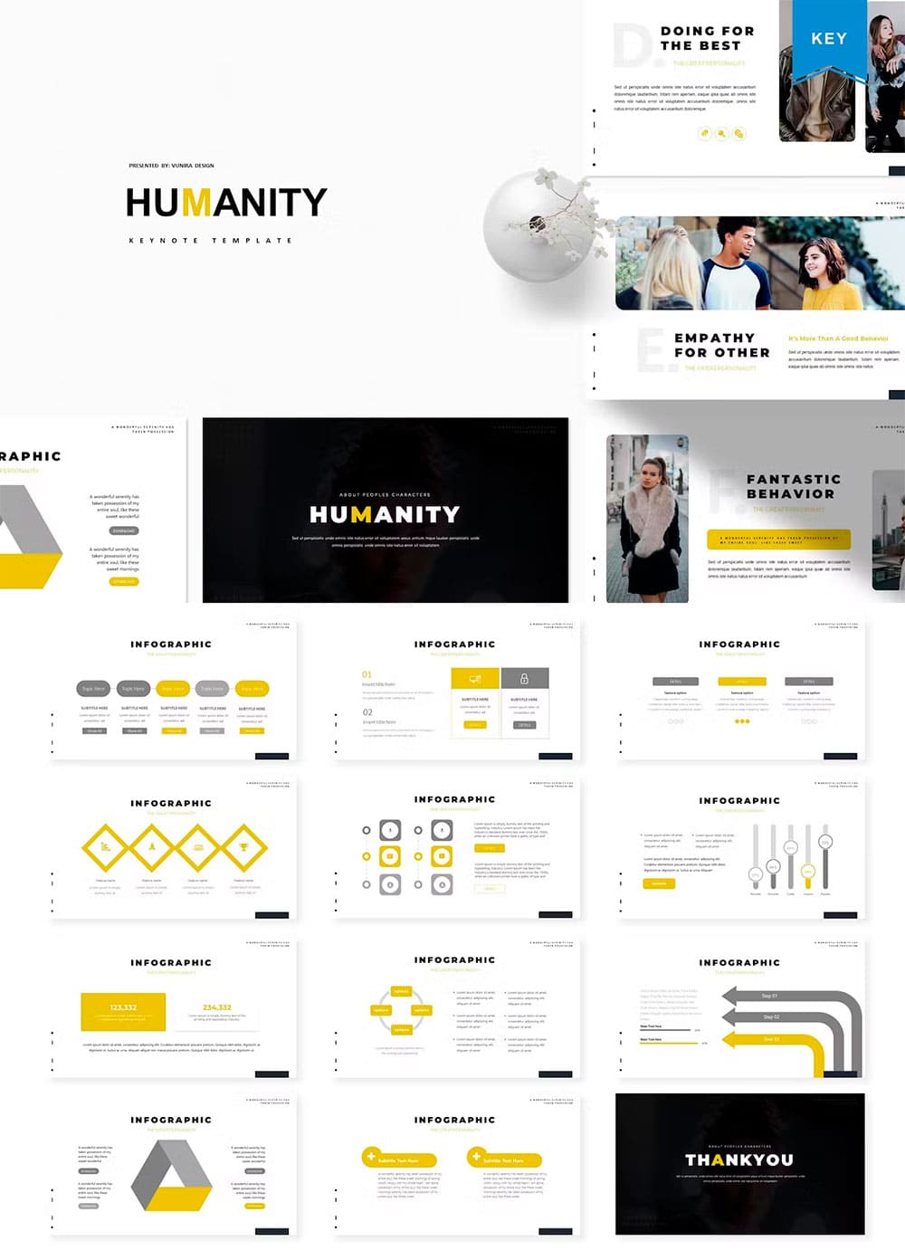 Humanity keynote template, picture for pinterest.