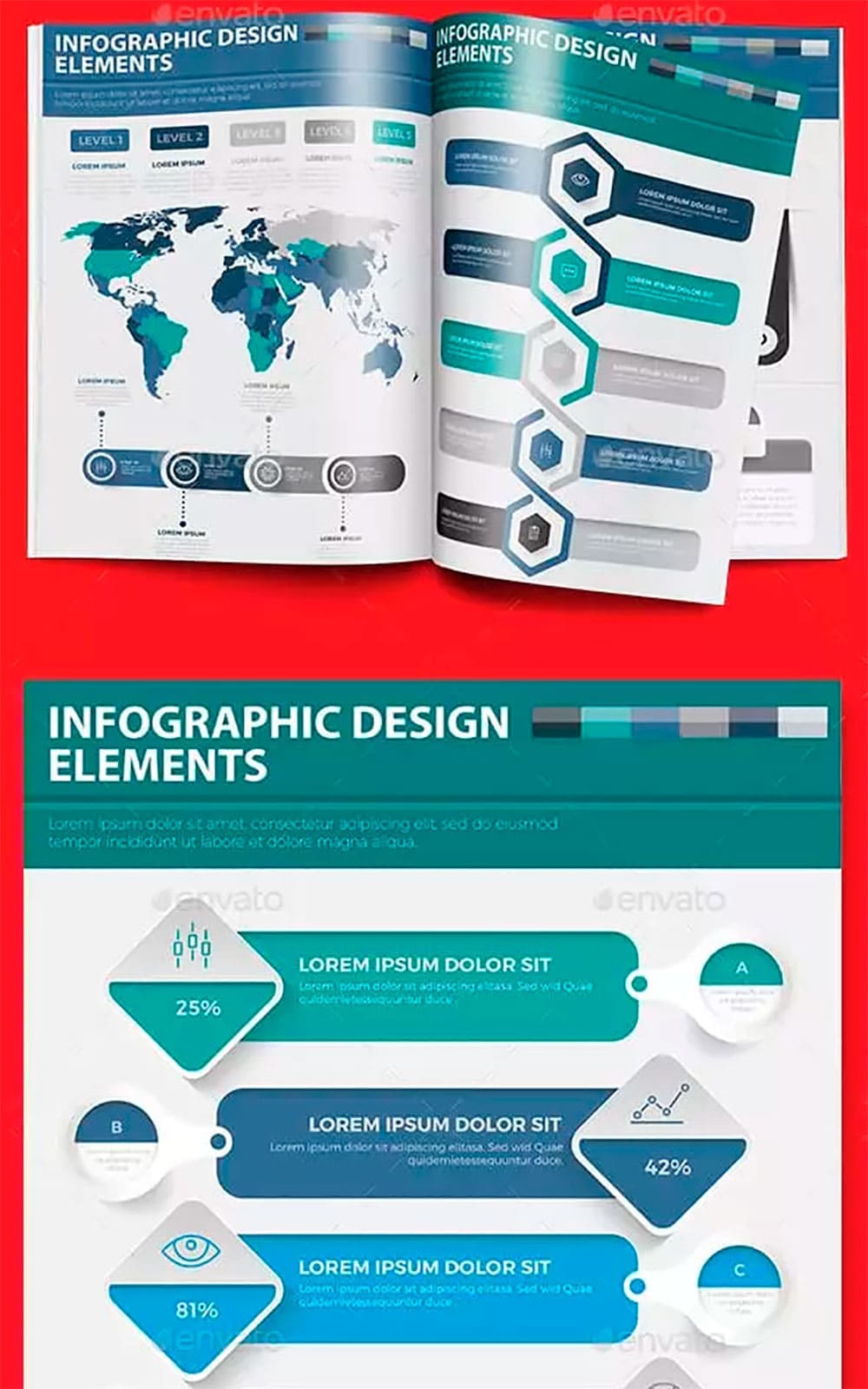 Infographic elements 335, picture for pinterest.