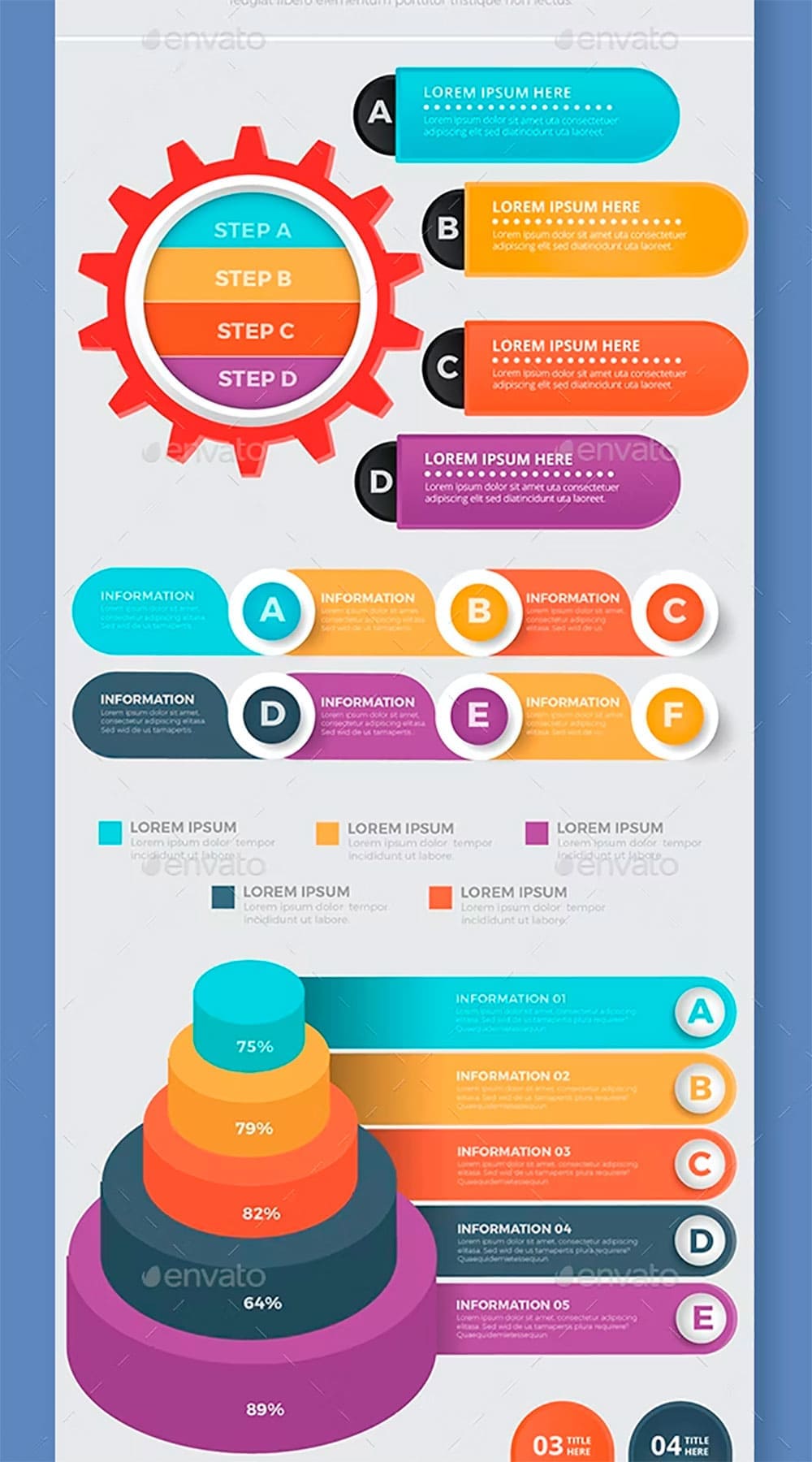 Infographic elements, picture for pinterest.