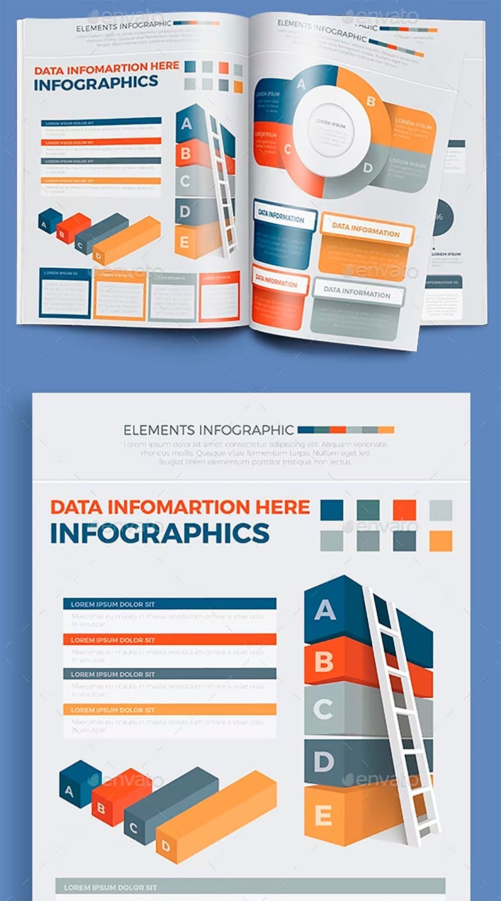 Infographic elements, picture for pinterest.