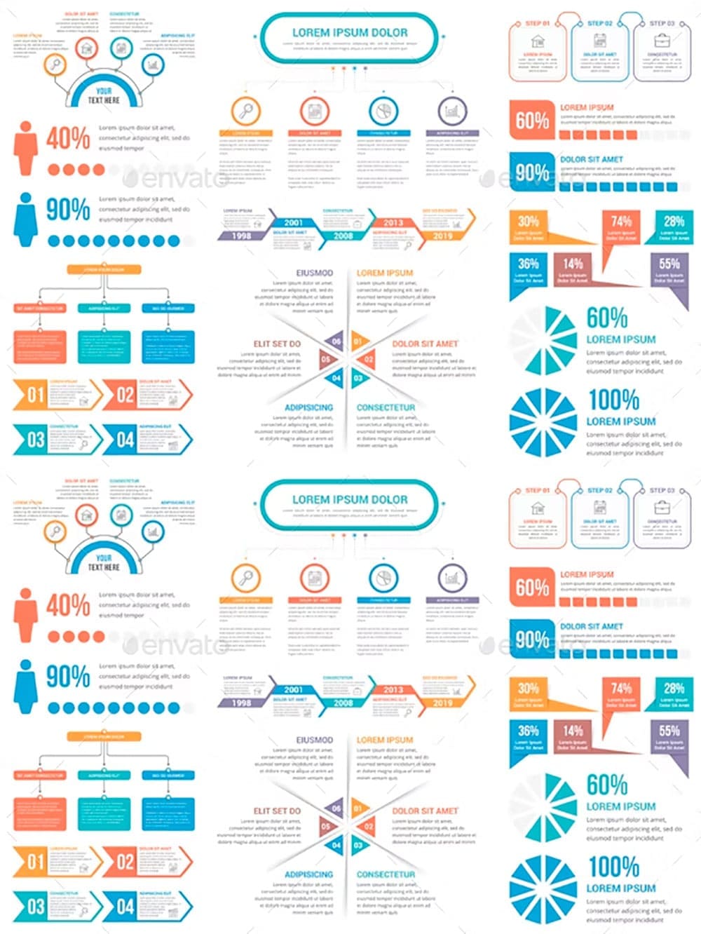 Infographic elements, picture for pinterest.