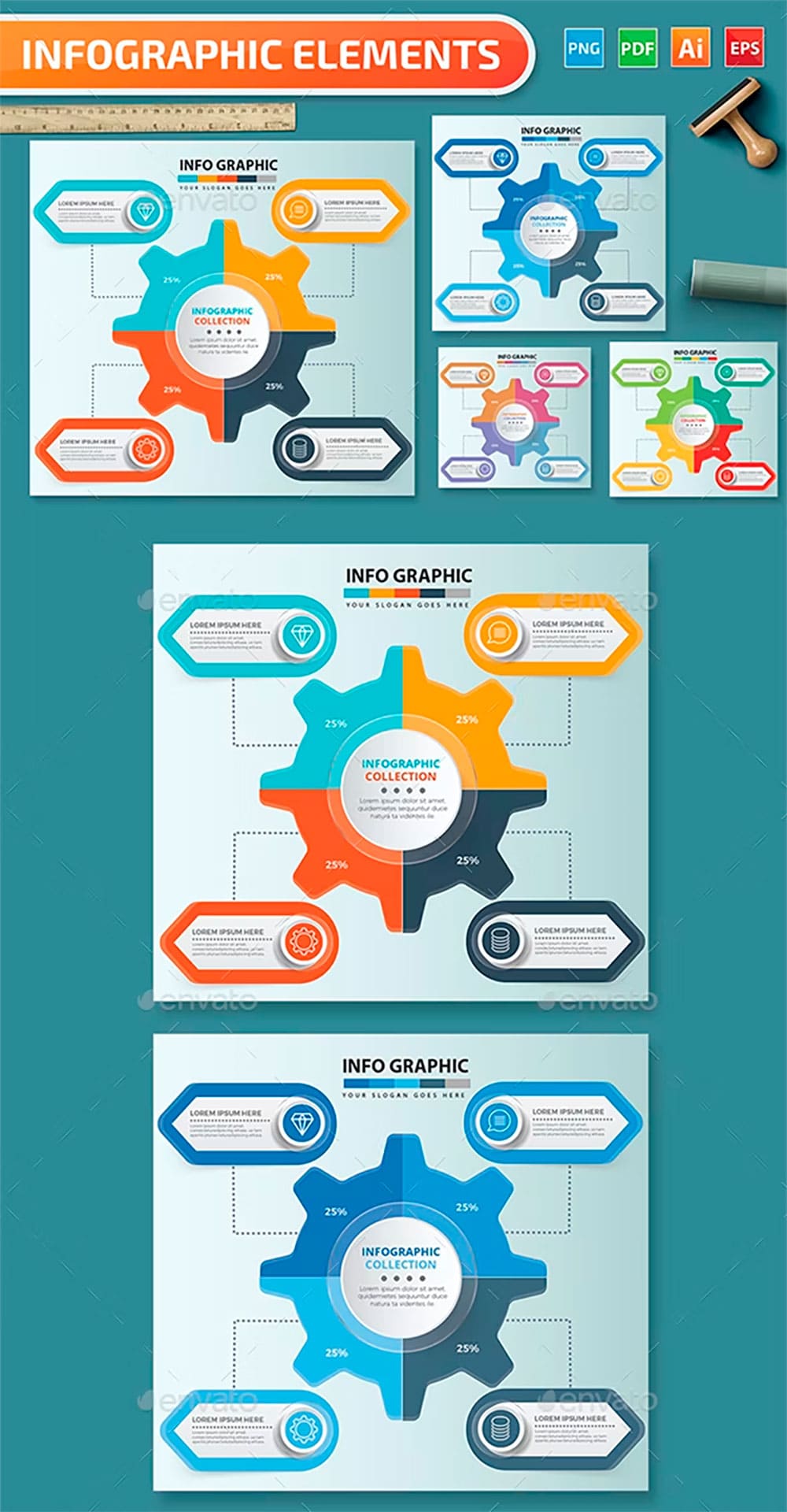 Infographics design, pinterest preview.