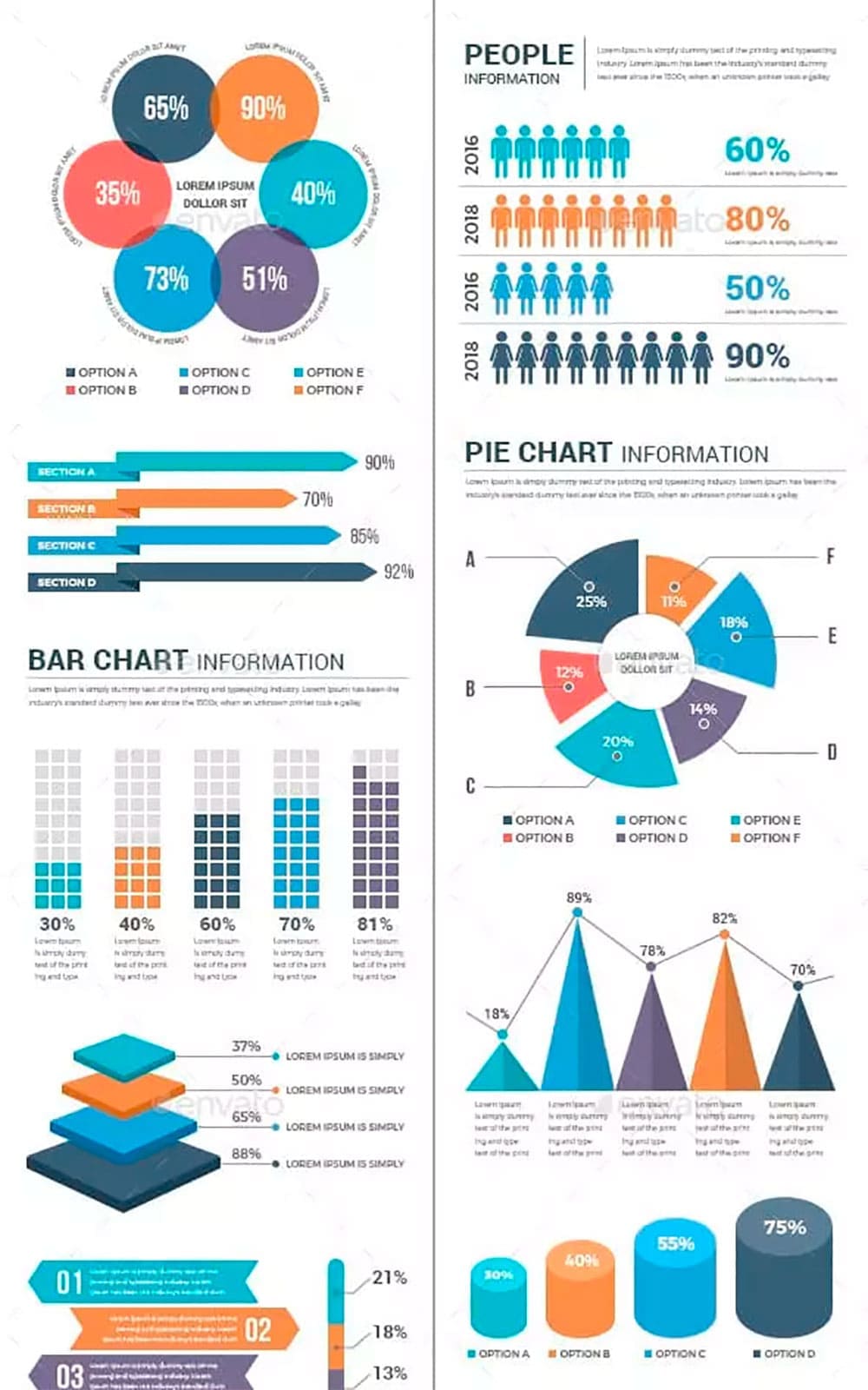 Infographics elements 865, picture for pinterest.