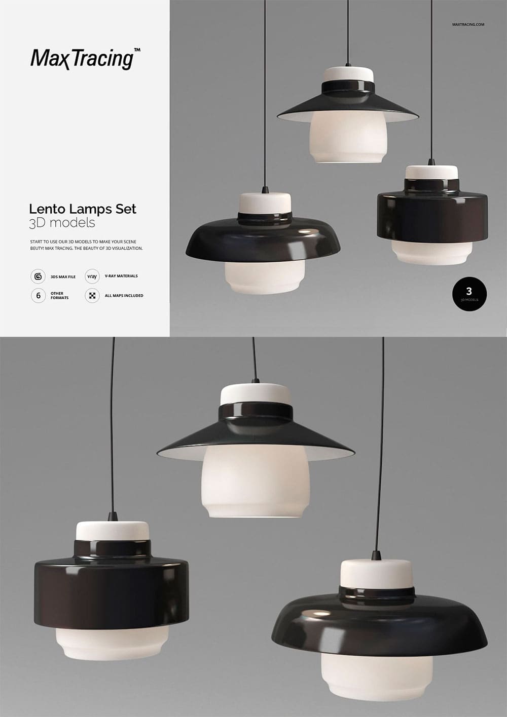 Lento lamps set, picture for pinterest.