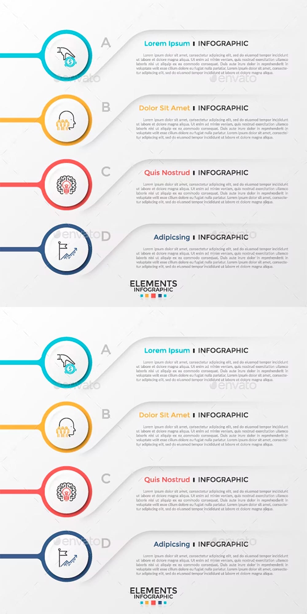 Modern infographic choice templates, picture for pinterest.