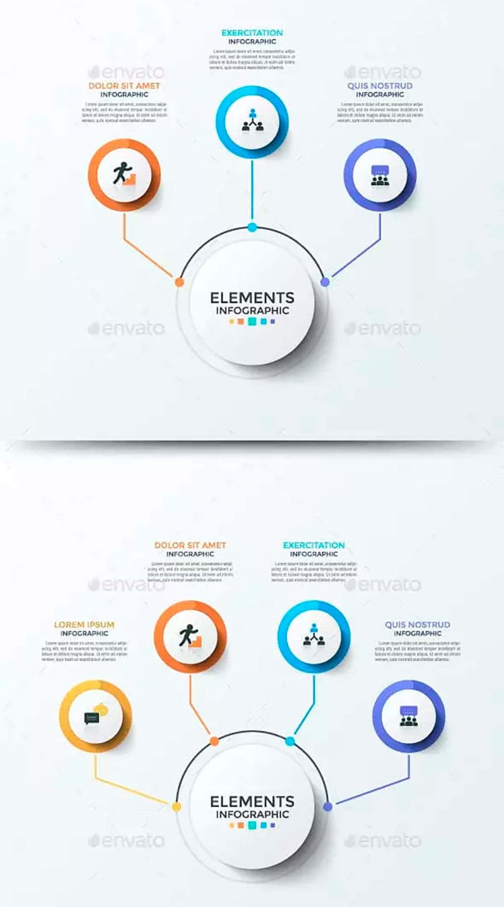 Modern infographic choice templates 4 items, picture for pinterest.