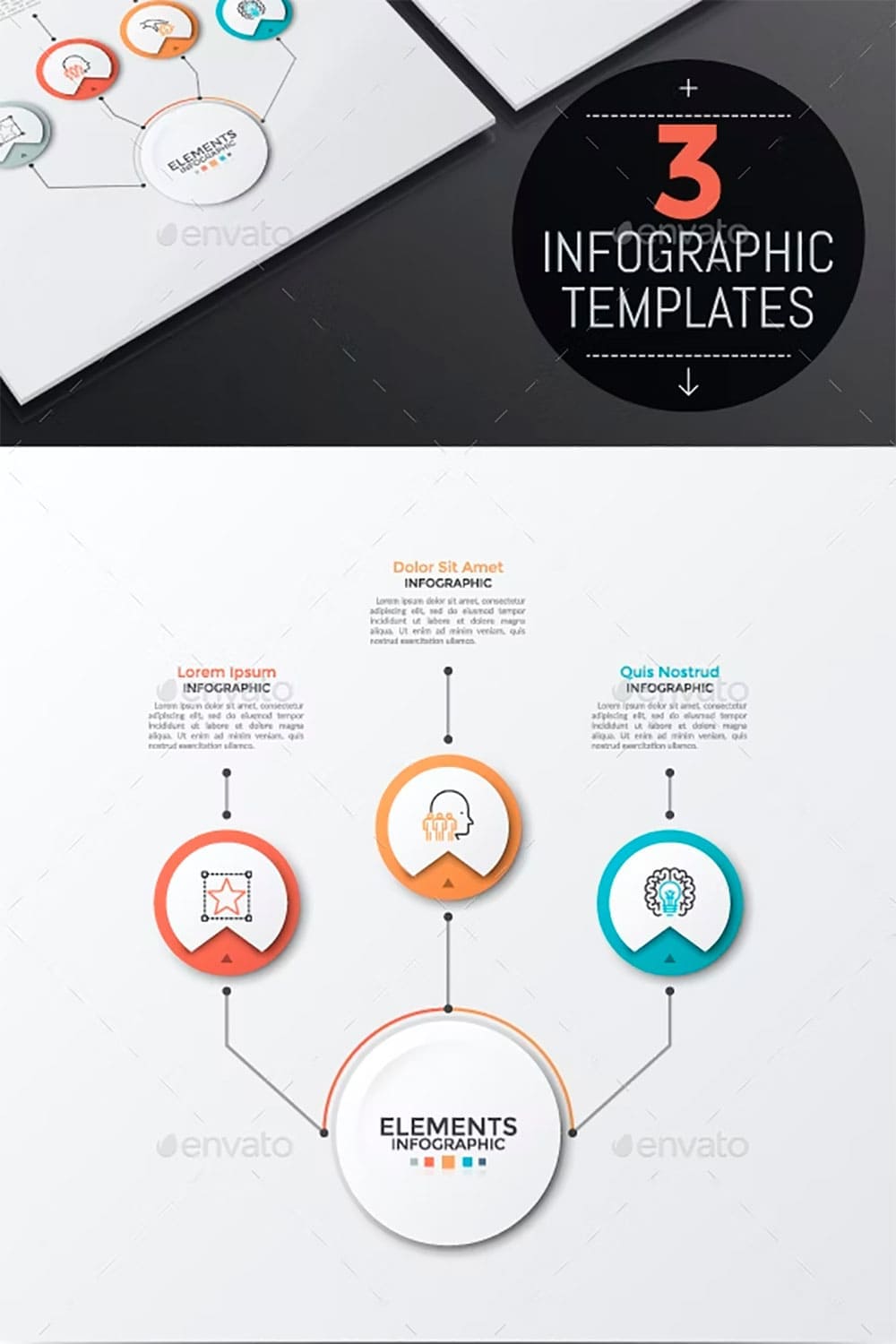 Modern infographic choice templates, picture for pinterest.