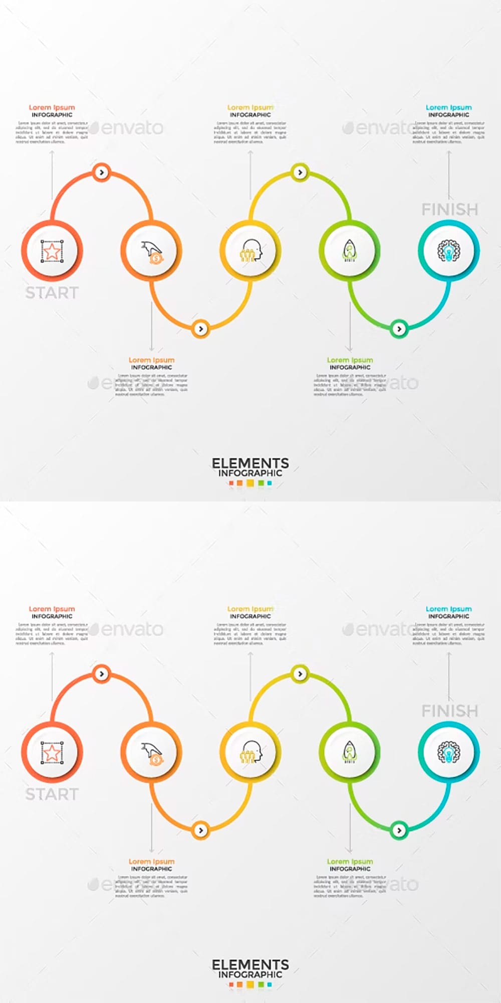 Modern infographic timeline template, picture for pinterest.