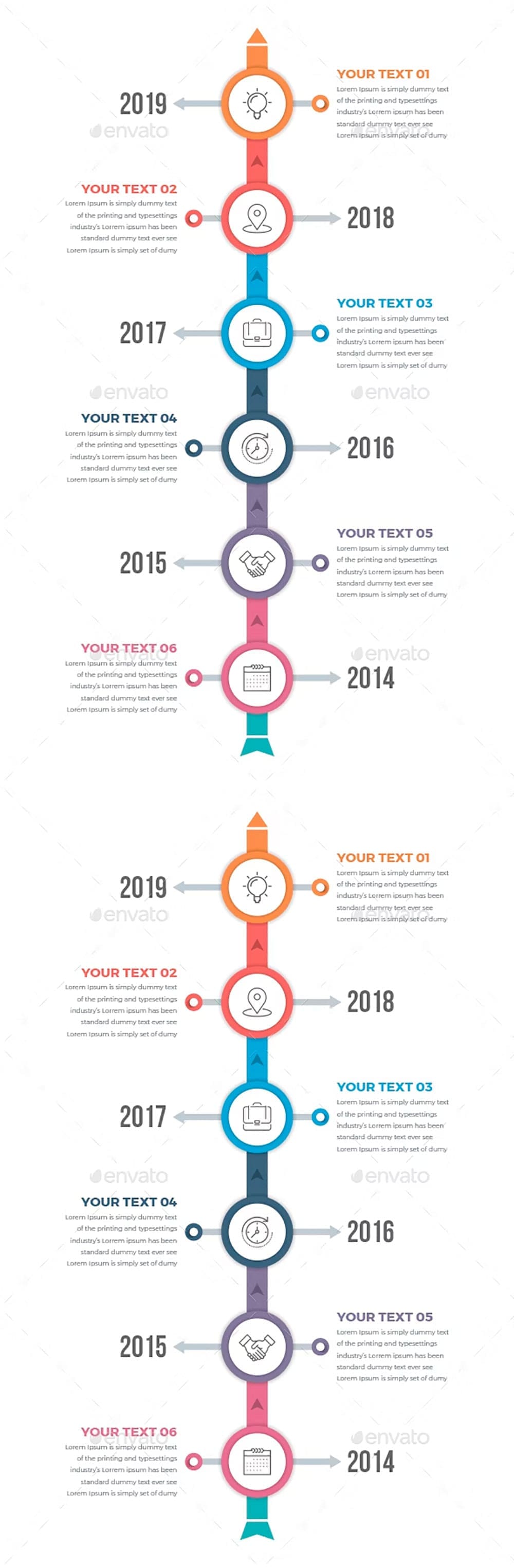 Modern timeline infographics, picture for pinterest.