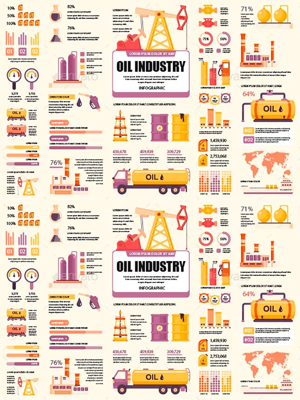 Oil industry infographics, picture for pinterest.