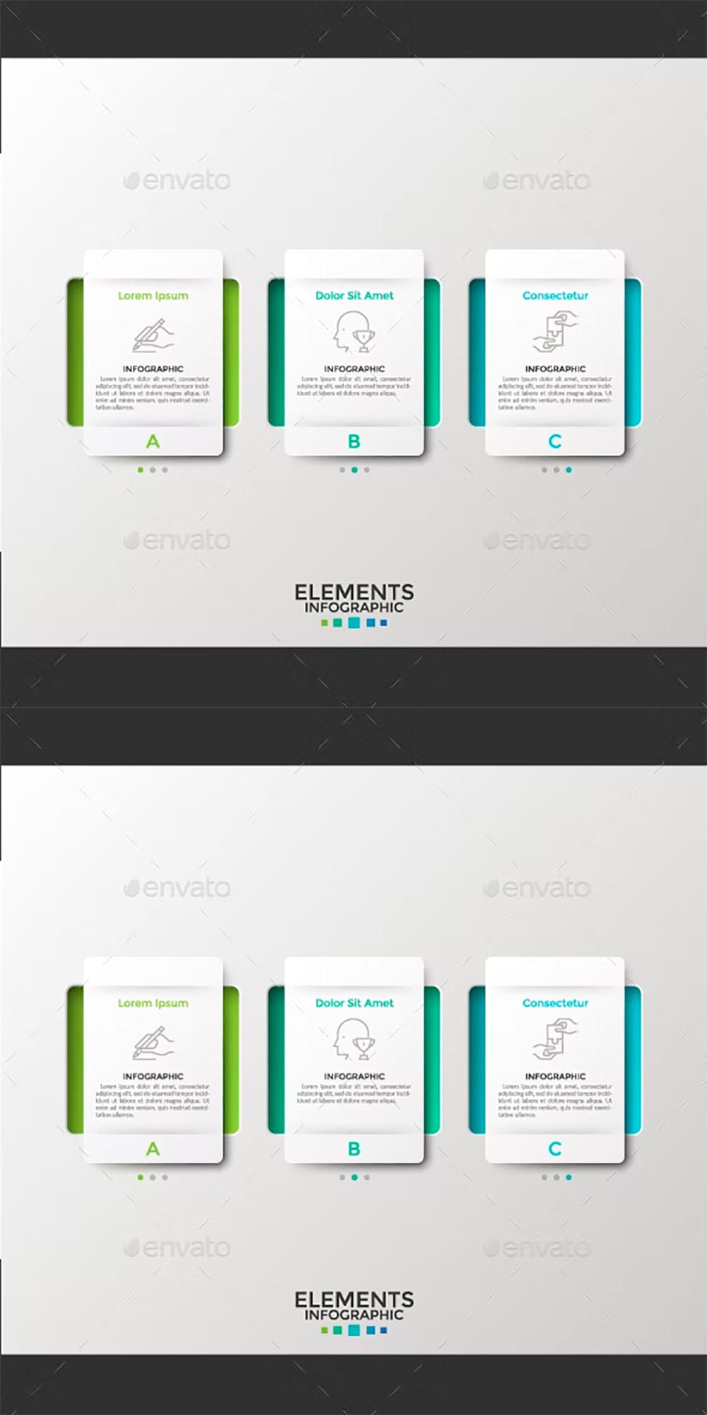 Paper infographic template, picture for pinterest.