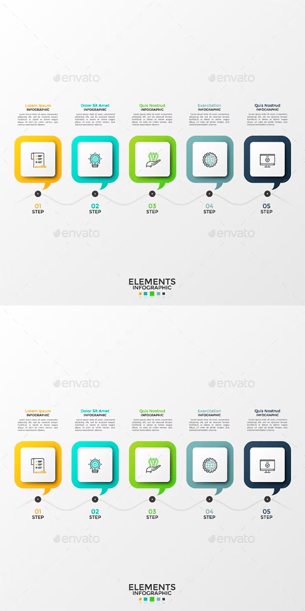 Paper timeline template, picture for pinterest.