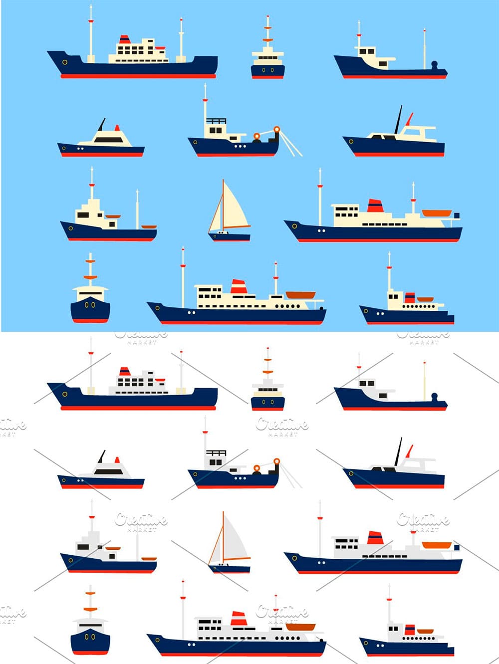 Ships set, main picture.
