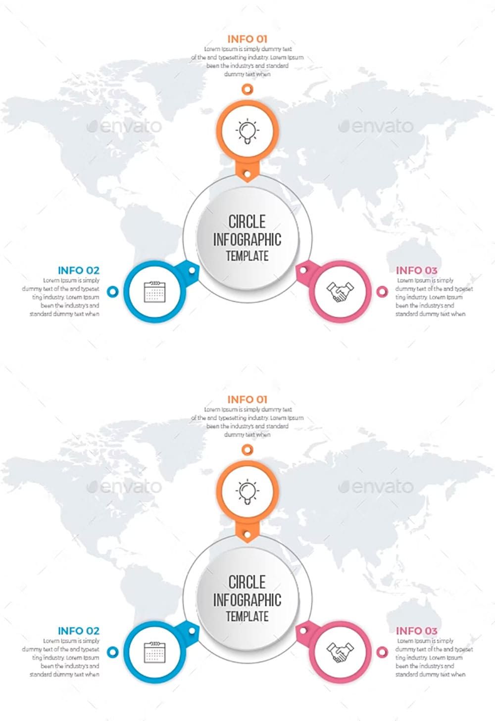 Simple modern circle infographics, picture for pinterest.