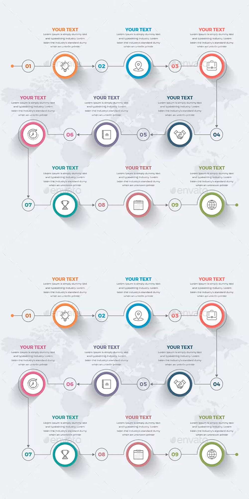 Simple modern circle infographics, picture for pinterest.