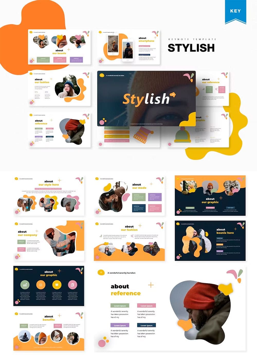 Stylish keynote template, picture for pinterest.