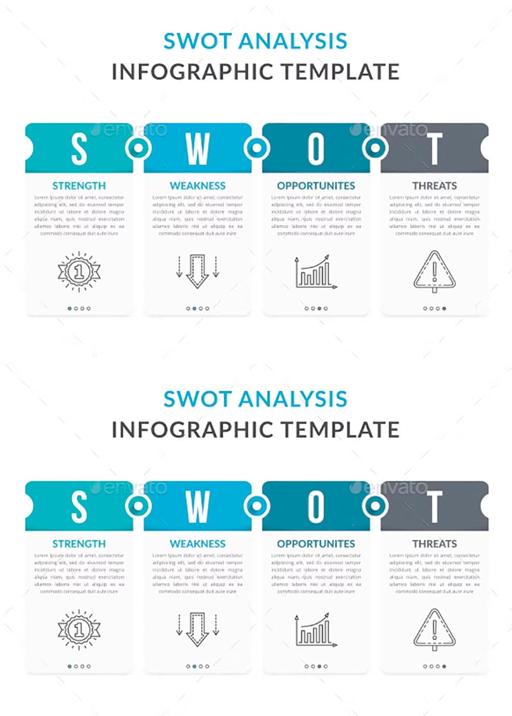 SWOT analysis diagram, picture for pinterest.