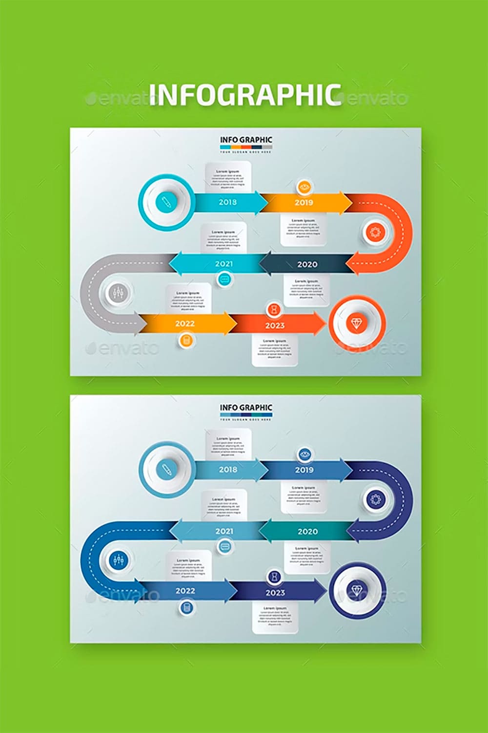 Timeline infographic design, picture for pinterest.