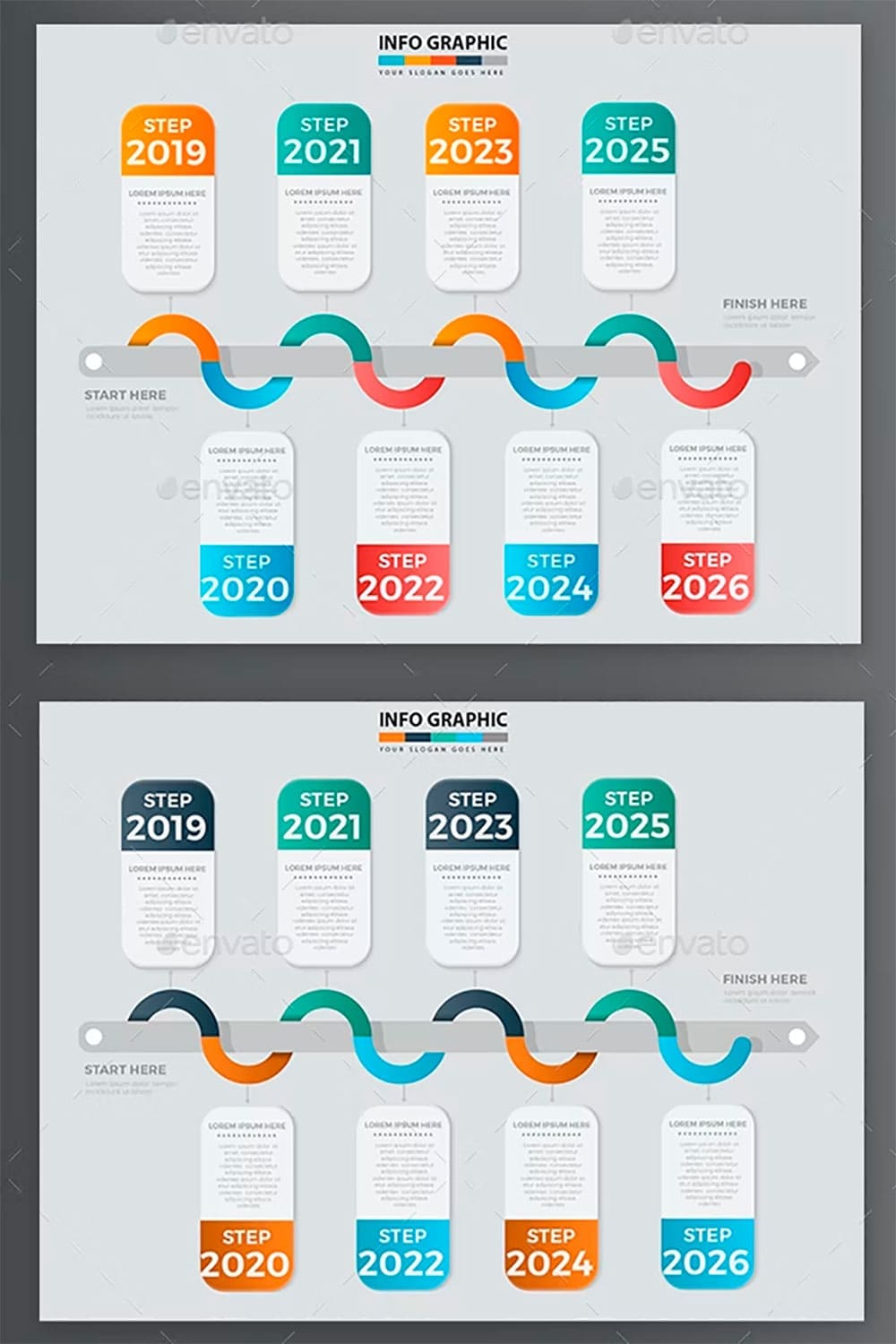 Timeline infographic design 694, picture for pinterest.