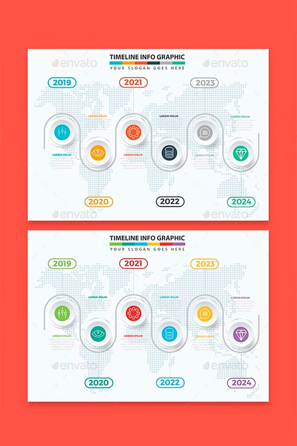 Timeline infographics design, picture for pinterest.