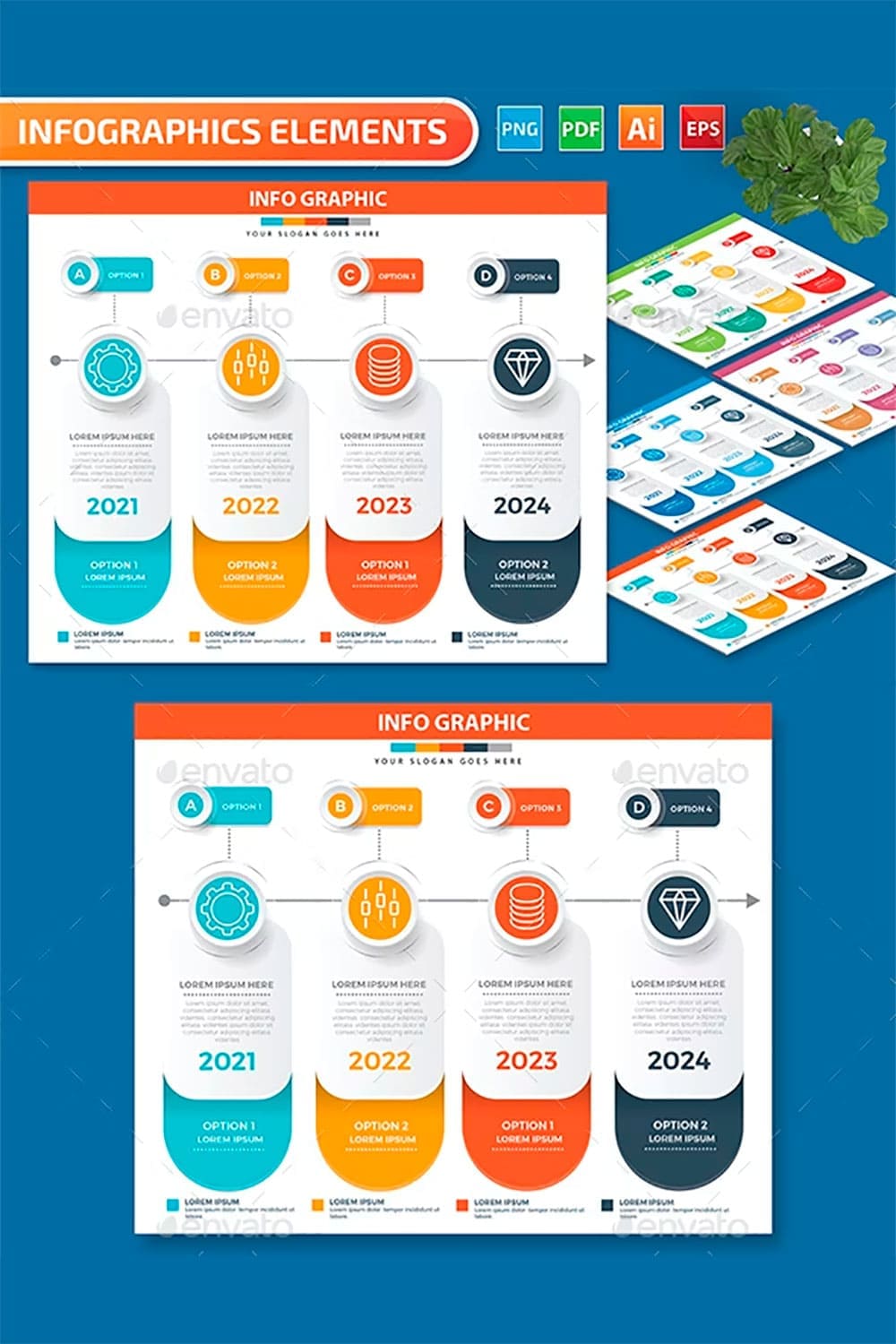 Timeline infographics design, picture for pinterest.