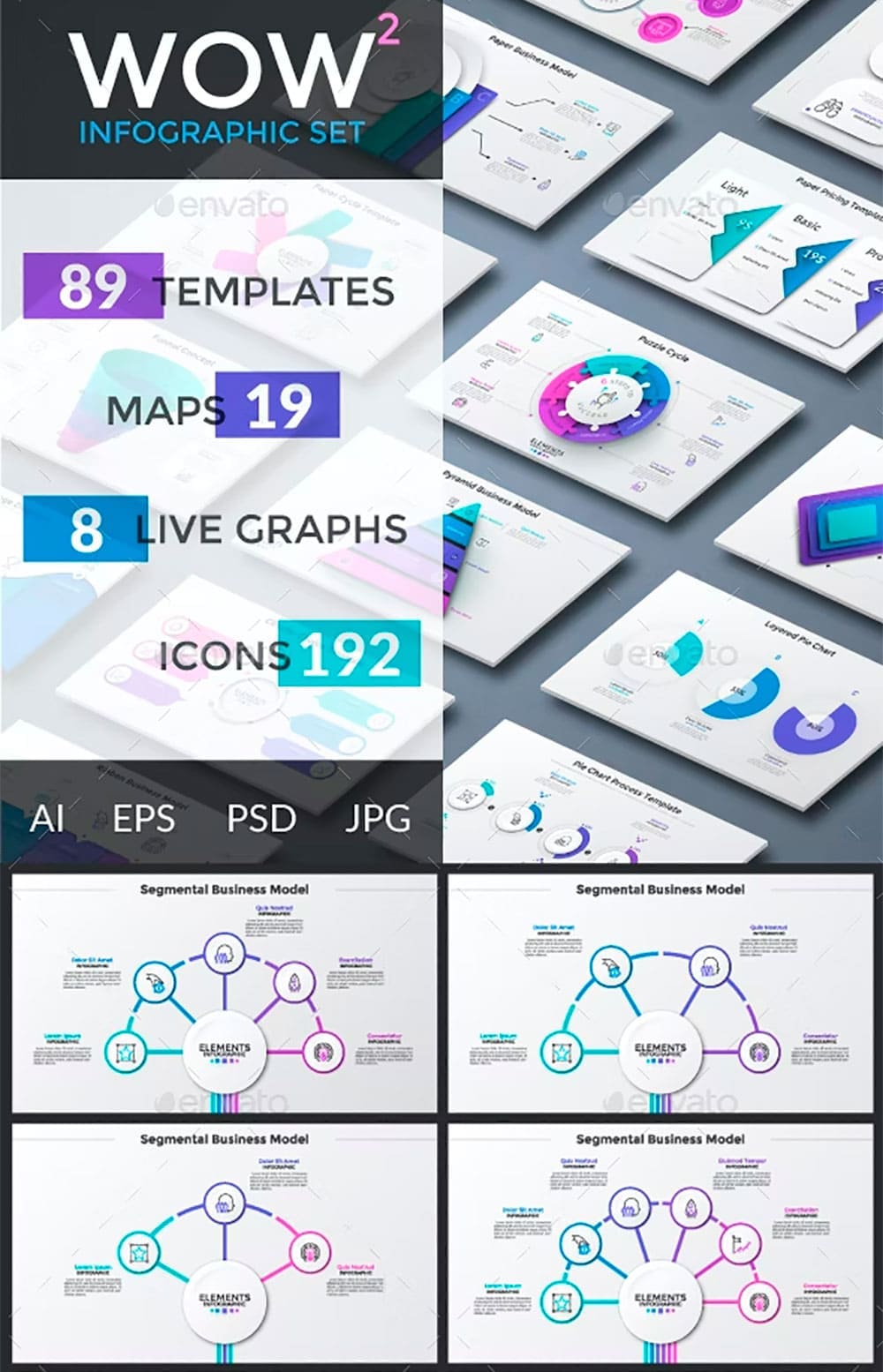 Wow 2 infographic collection, picture for pinterest.