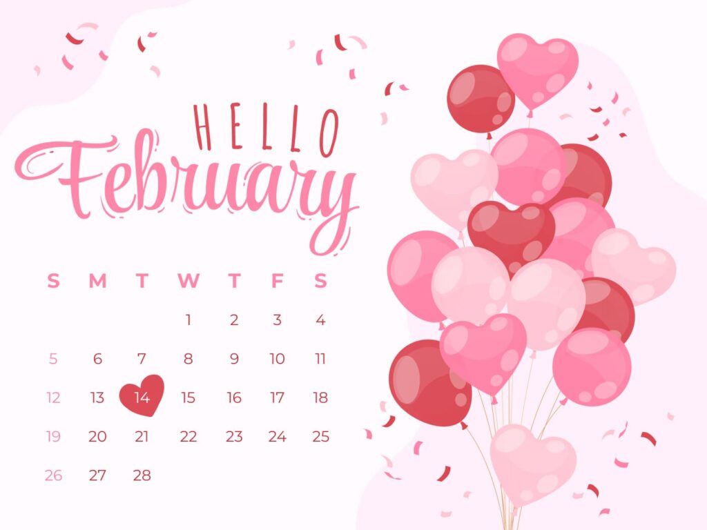 Free February Valentine's Day Calendar – MasterBundles