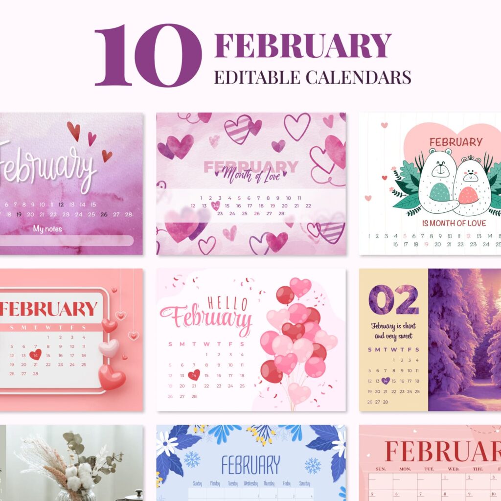 10 Free Calendars February – MasterBundles