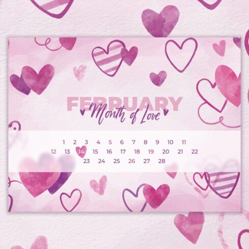 Printable February Calendar – MasterBundles