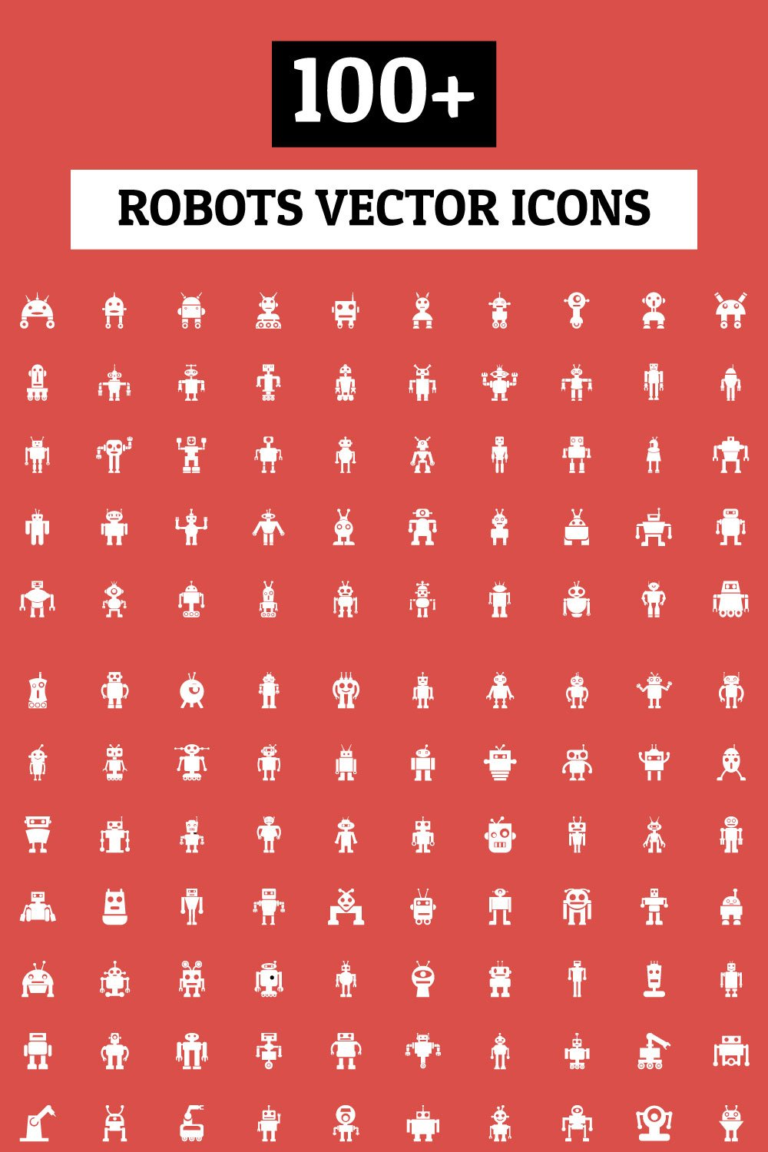 100+ Robots Vector Icons – MasterBundles