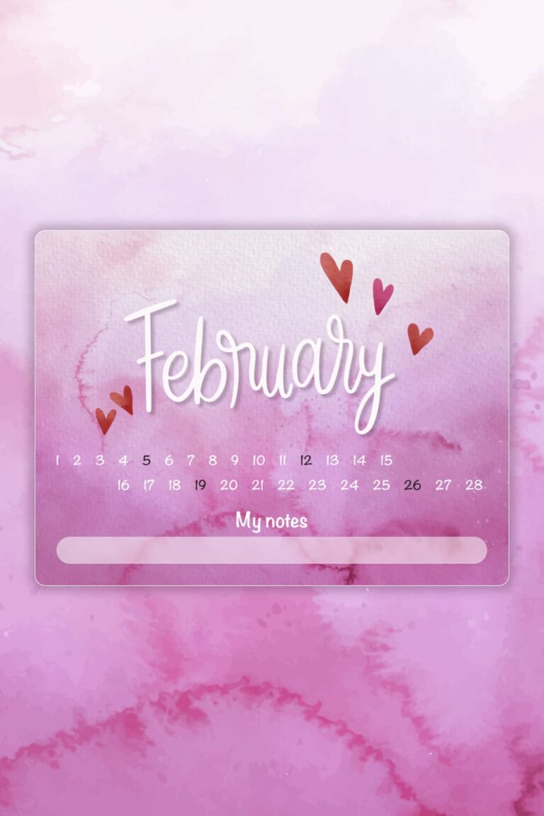 Free Blank Calendar February – MasterBundles