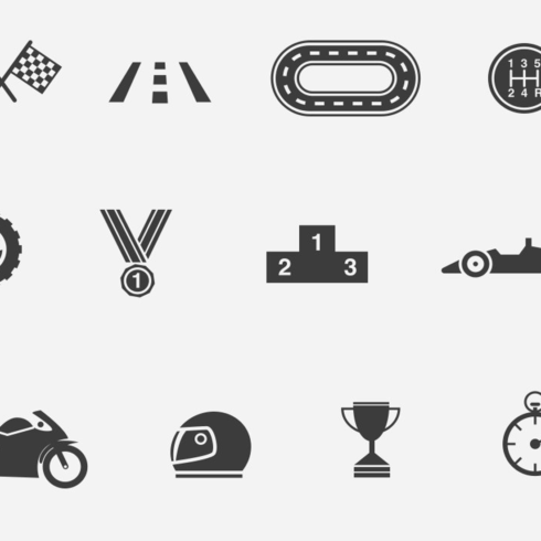 Images preview 12 racing and car icons.