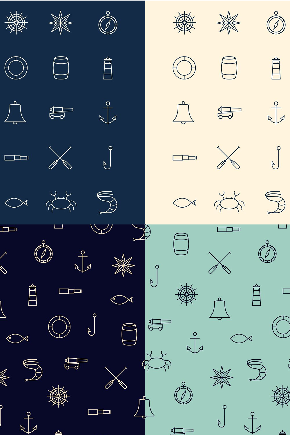 Illustrations ship sea line icons patterns of pinterest.