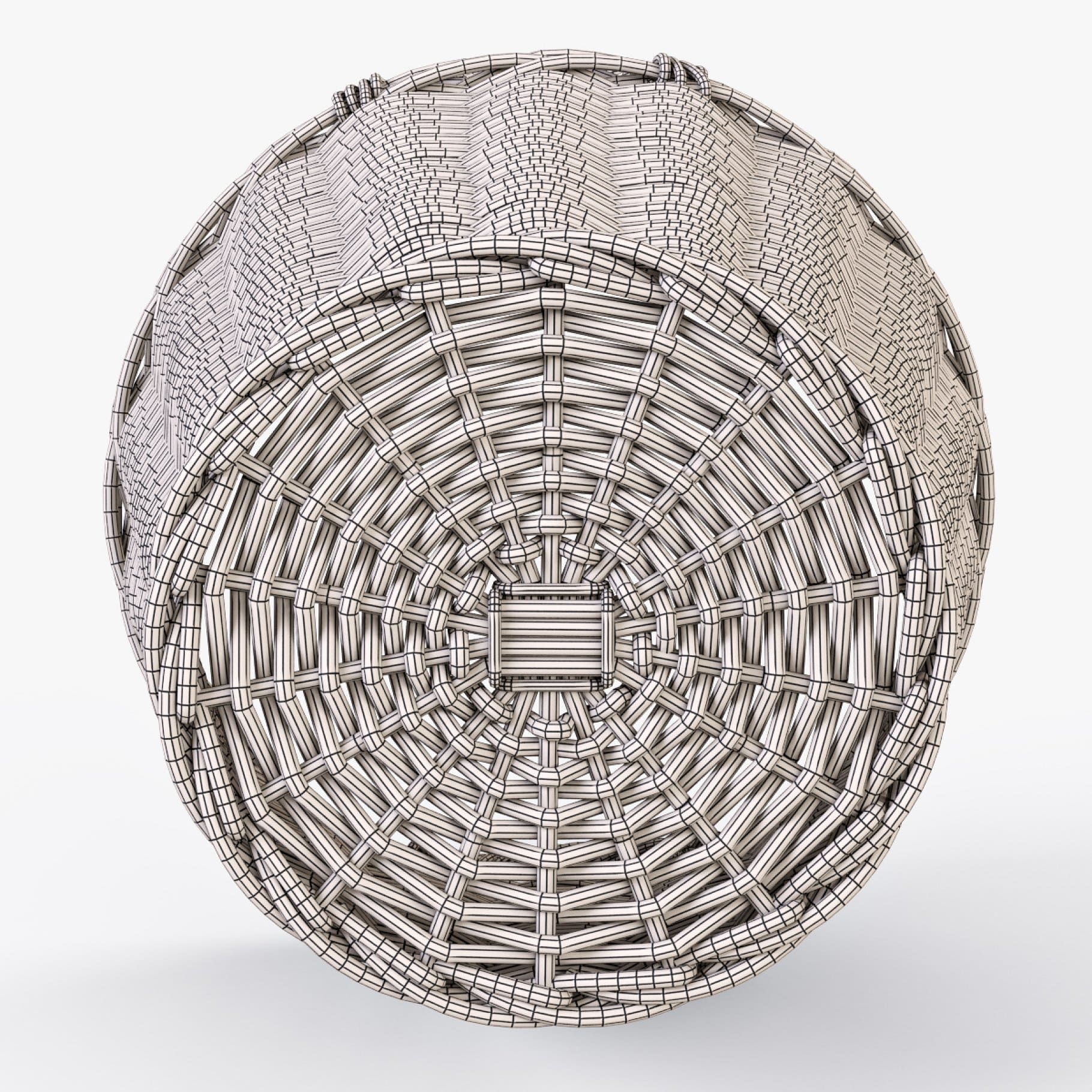 The outer bottom of the basket 3D model.
