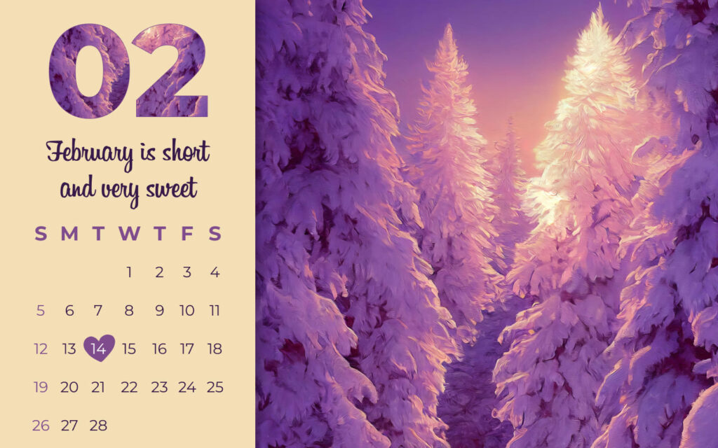 Free February Calendar Printable – MasterBundles
