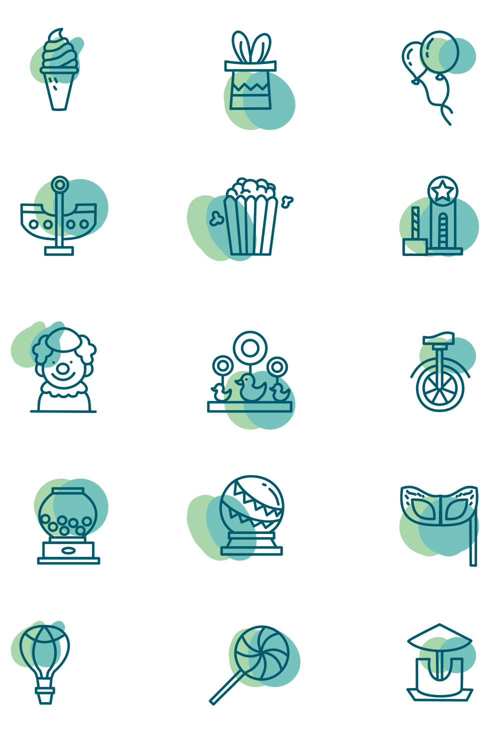 20 minimal park icons set 149