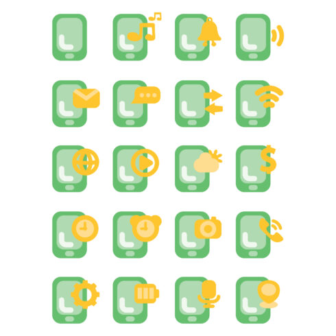 20 Phone Icons Set Main Cover.