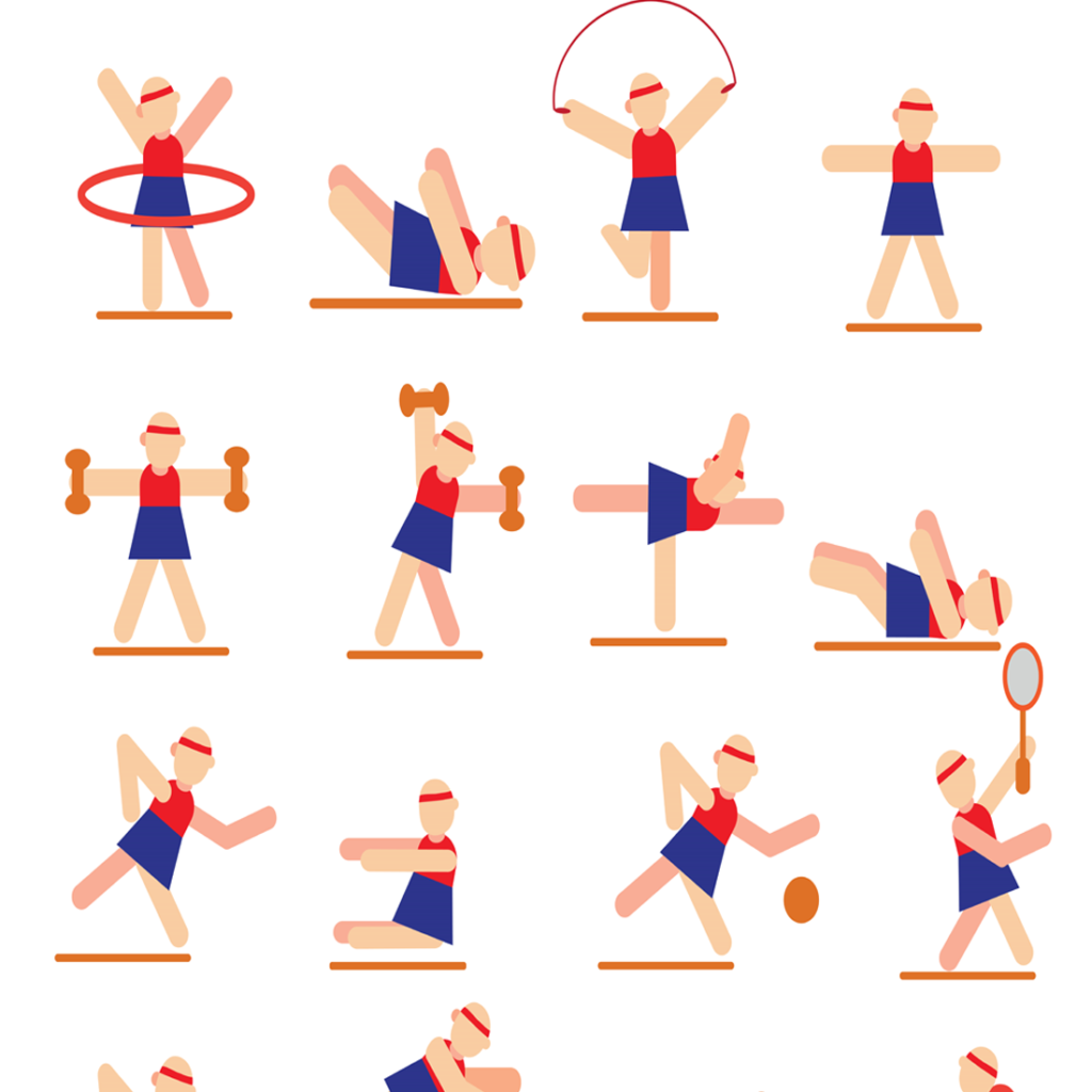 20 Sportswomen Characters Set MasterBundles