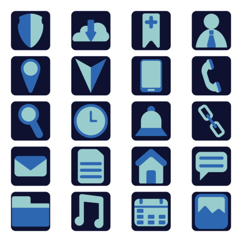 Images preview 20 web icons set.