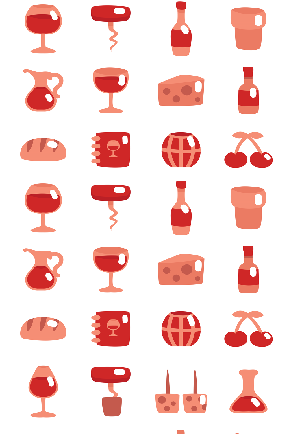 Illustrations 20 winery icons set pinterest.