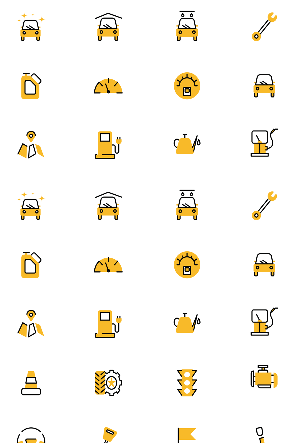 Illustrations 20 yellow car icons pinterest.